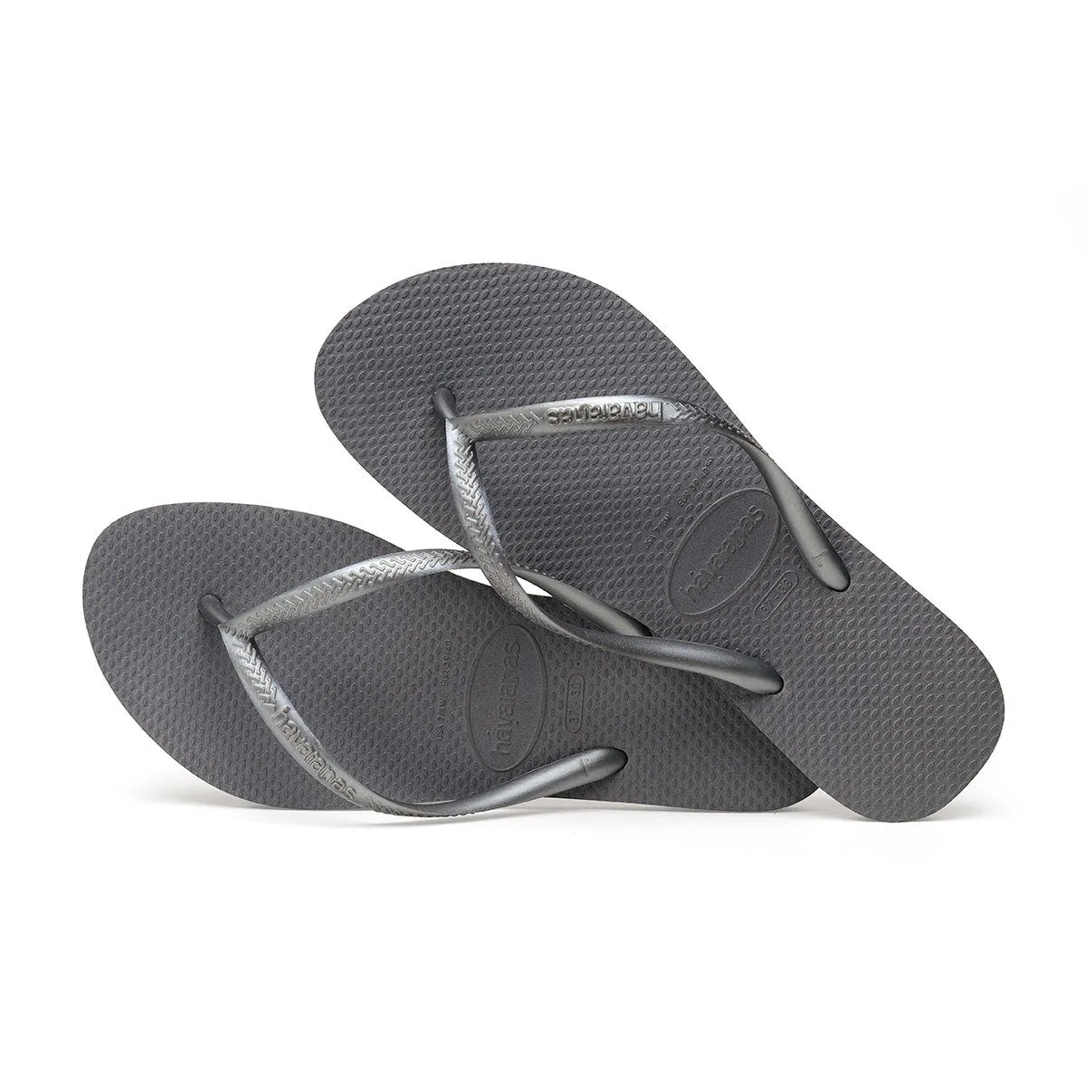 Slim Flip Flops Steel Grey