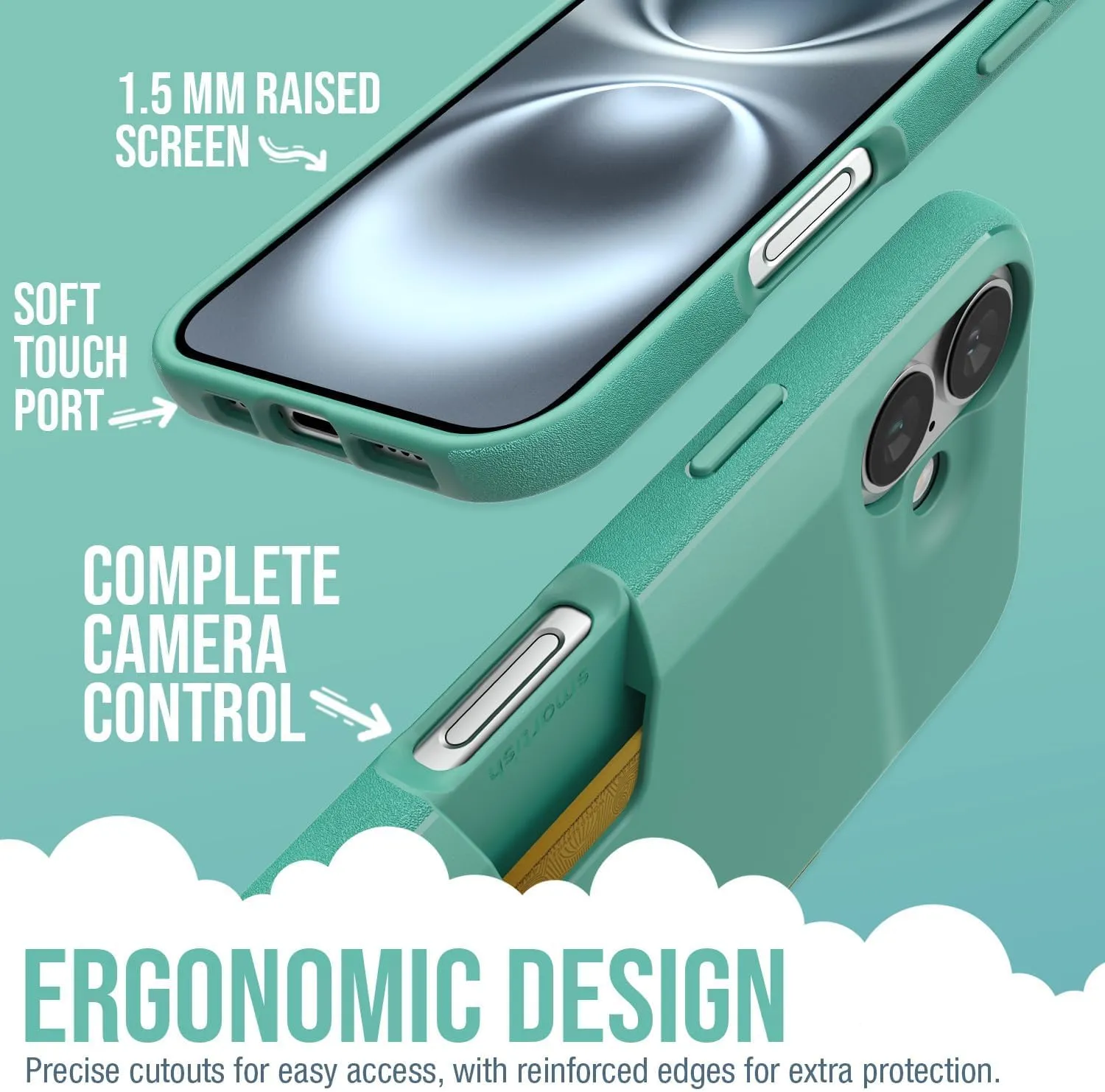 Smartish® iPhone 16 Wallet Case - Wallet Slayer Vol. 1 [Slim   Protective] Credit Card Holder - Drop Tested Hidden Flip Card Slot Cover Compatible with Apple iPhone 16 - So Jaded