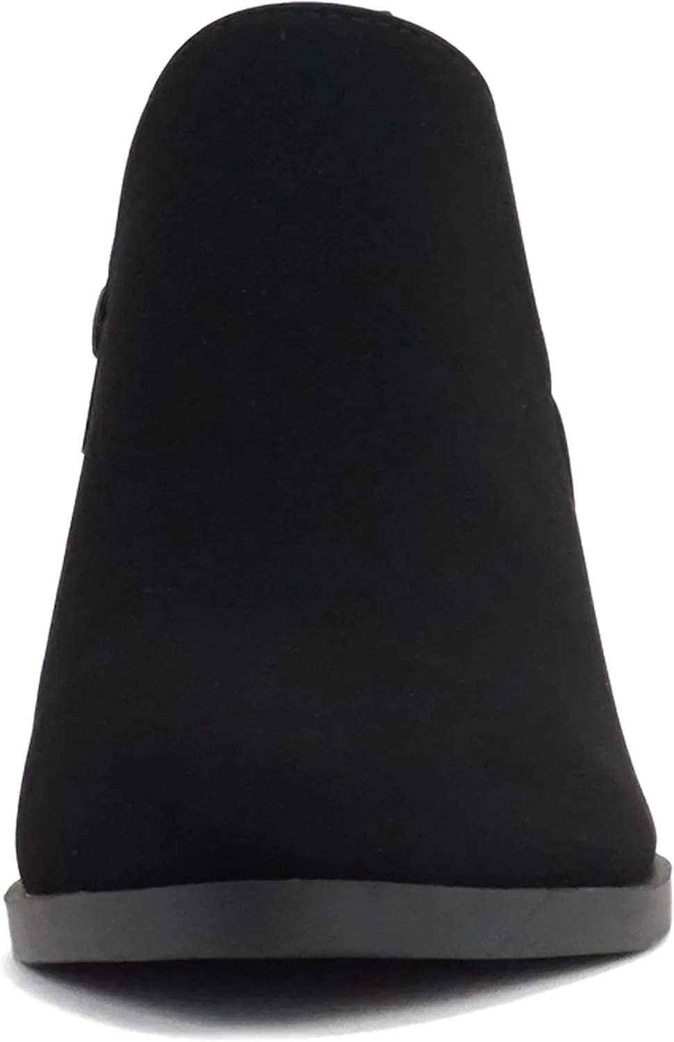 Soda SECTORY ~ Women Pointed Toe V Cut Stacked Chunky Low Heel Ankle Boot Bootie Side Zipper
