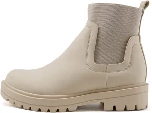 Soda TAPER ~ Women Lug Sole Low Heel Chelsea Fashion Elastic Sock Shaft Ankle Bootie