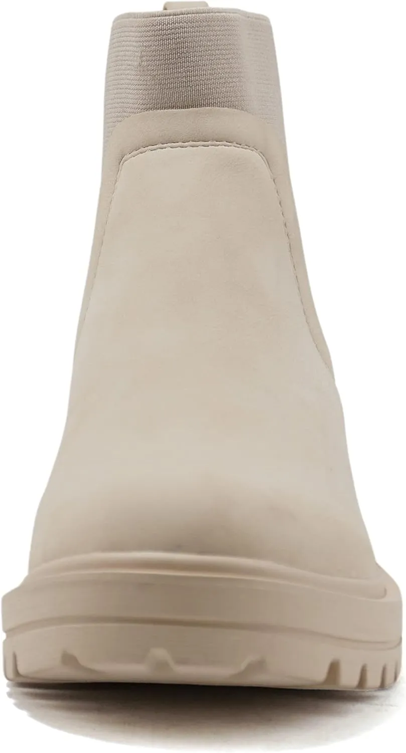 Soda TAPER ~ Women Lug Sole Low Heel Chelsea Fashion Elastic Sock Shaft Ankle Bootie
