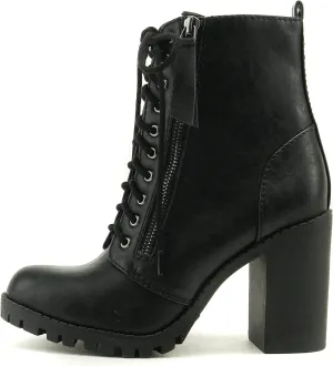 Soda Women's Malia Combat Boot (11, BLACK*, numeric_11)