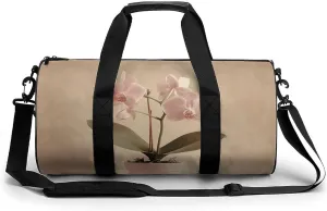 Sports Gym Bag for Women Men Travel Duffel Bag Orchids in A Jar Weekender Bag Canvas Carry on Overnight Bag for Travel Swimming Fitness Workout Sports Duffle Bag