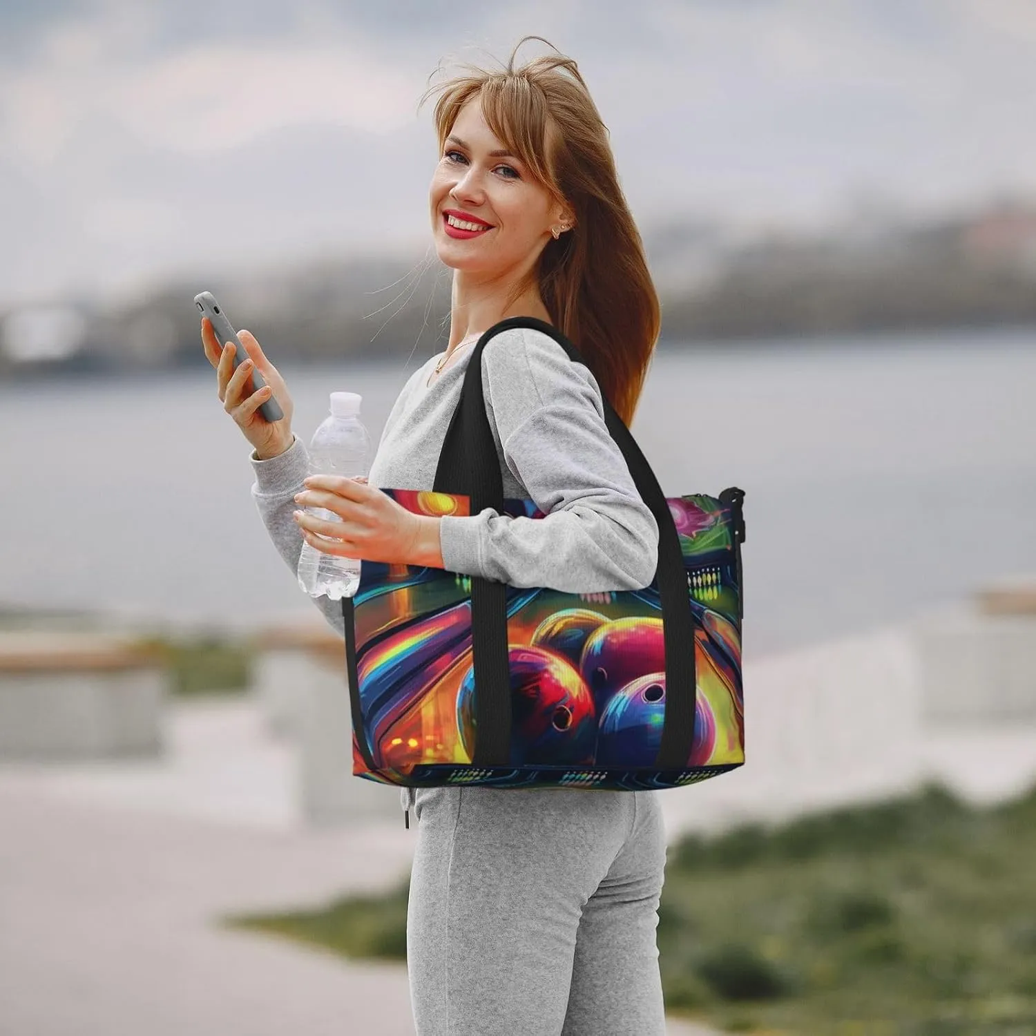 Sports Gym Bag for Women Men Travel Duffel Bag Tote Bowling Balls Weekender Bag Canvas Carry on Overnight Bag for Travel Swimming Fitness Workout Sports Duffle Bag
