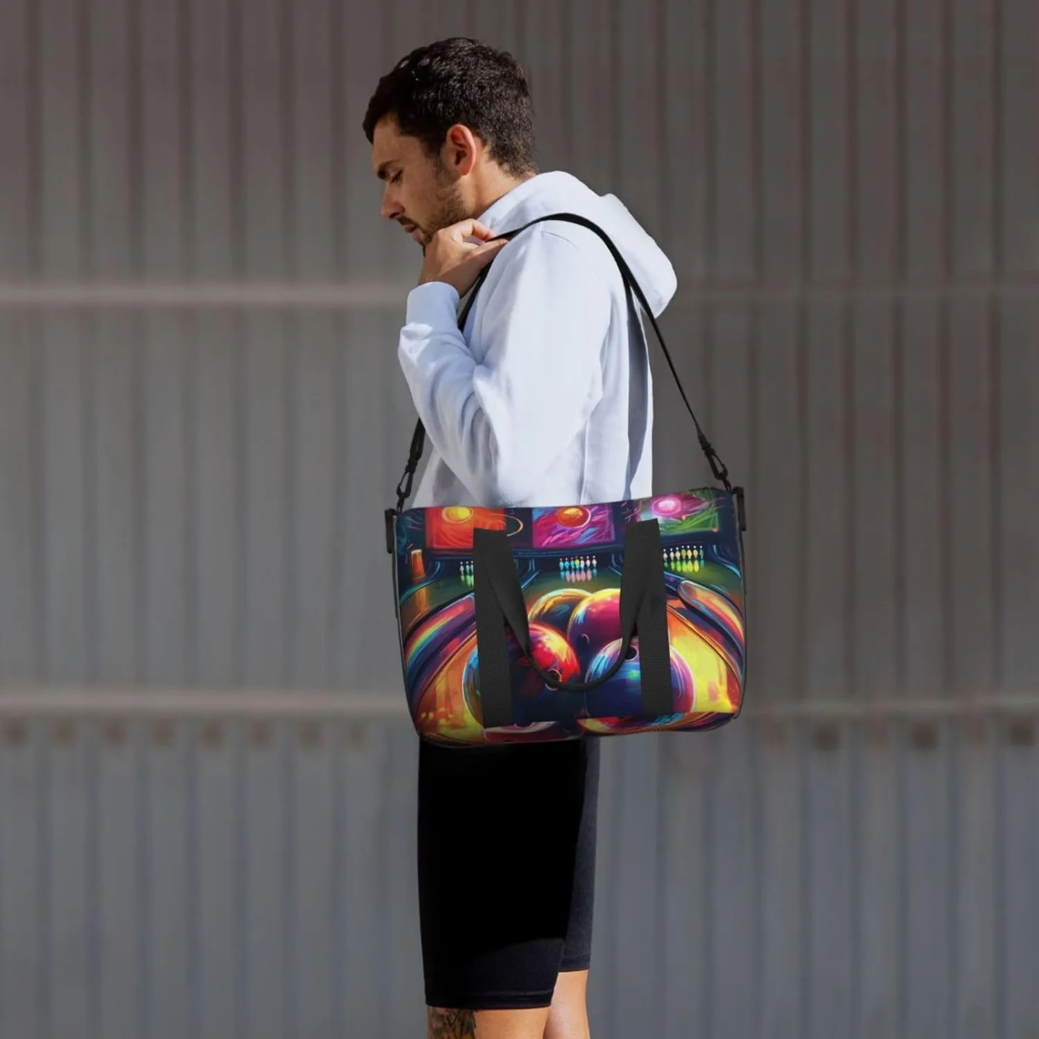 Sports Gym Bag for Women Men Travel Duffel Bag Tote Bowling Balls Weekender Bag Canvas Carry on Overnight Bag for Travel Swimming Fitness Workout Sports Duffle Bag