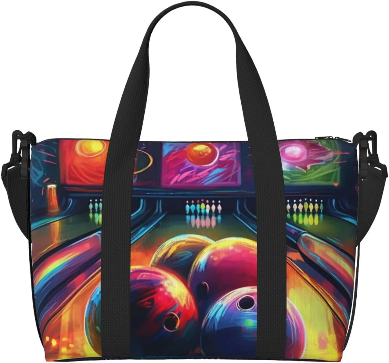Sports Gym Bag for Women Men Travel Duffel Bag Tote Bowling Balls Weekender Bag Canvas Carry on Overnight Bag for Travel Swimming Fitness Workout Sports Duffle Bag