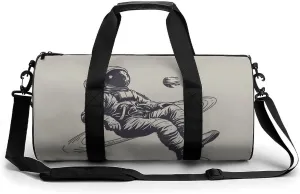 Sports Gym Bag for Women Men Travel Duffel Bag Tote Weekender Bag Astronauts And Saturn Carry on Overnight Bag for Travel Swimming Fitness Workout Sports Duffle Bag
