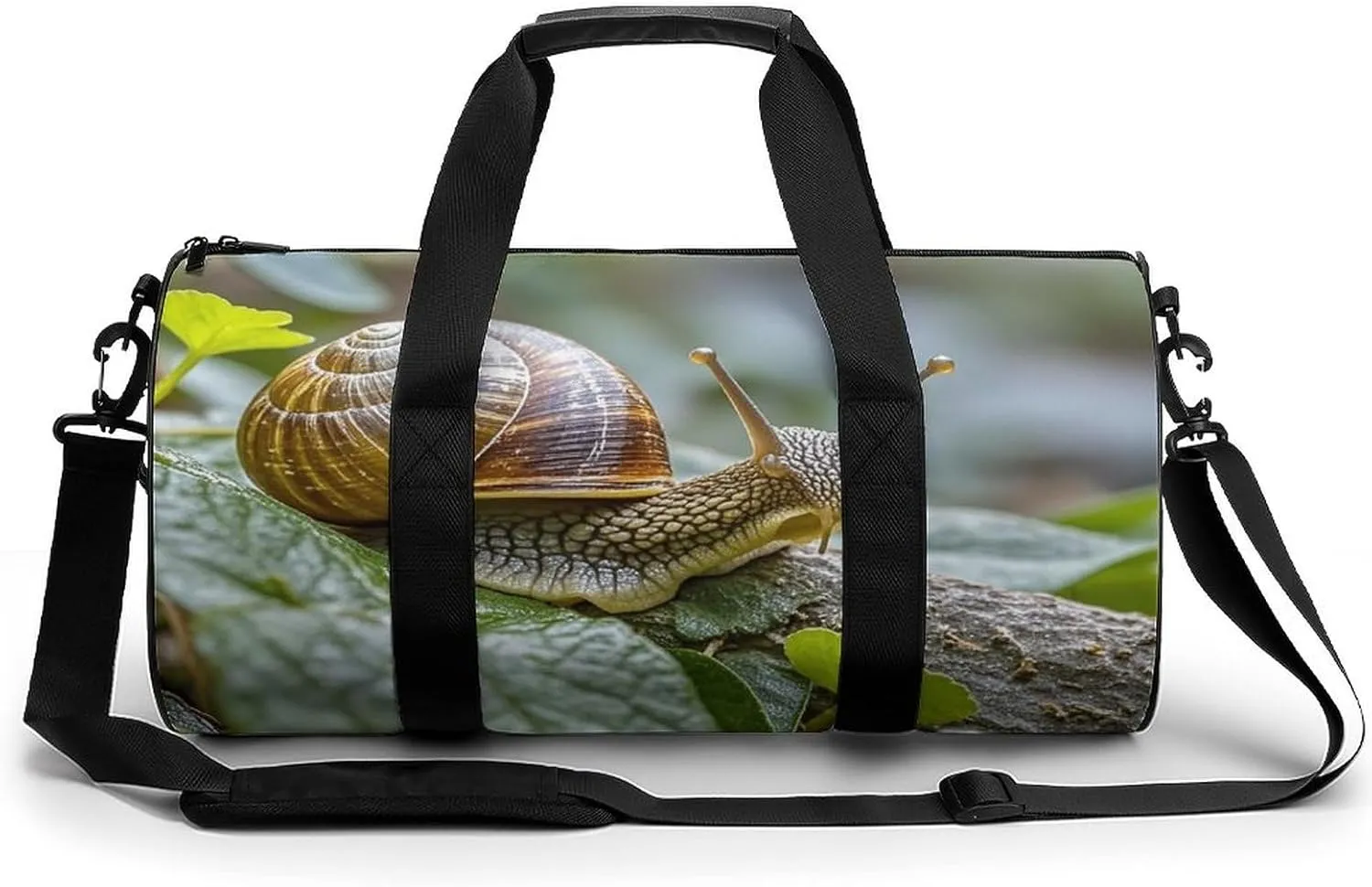 Sports Gym Bag for Women Men Travel Duffel Bag Wildlife Animal Snail Weekender Bag Canvas Carry on Overnight Bag for Travel Swimming Fitness Workout Sports Duffle Bag