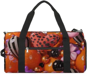 Sports Gym Bag for Women Men with Shoe And Wet Compartment Travel Duffel Bag Brightly Colored Balloons Weekender Bag Carry on Overnight Bag for Swimming Fitness Workout Sport Duffle Bag