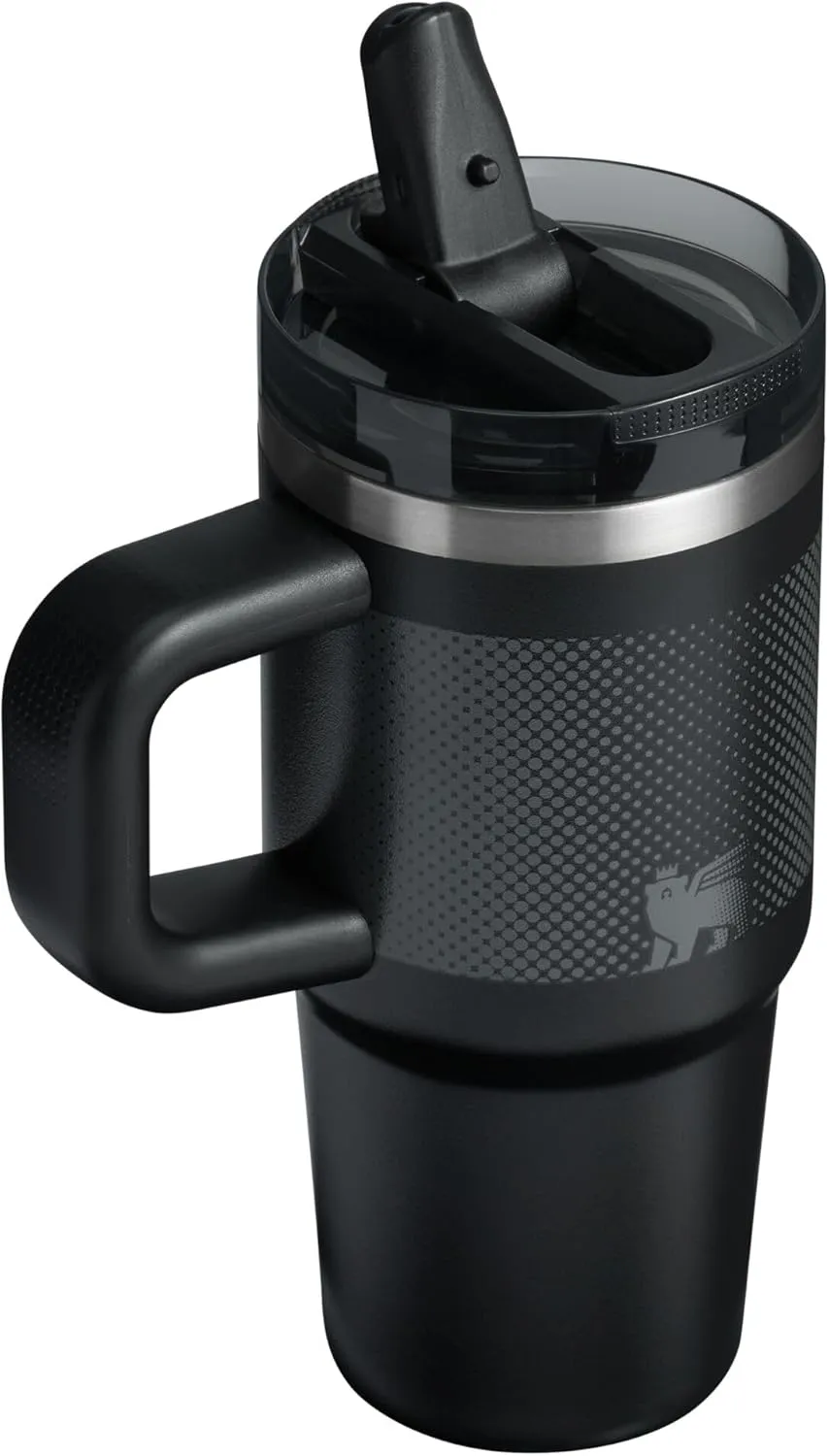 Stanley Quencher ProTour Flip Straw Tumbler with Leakproof Lid 14 oz | Built-In Straw and Handle | Cup Holder Compatible for Travel | Insulated Stainless Steel Cup | BPA-Free | Black Fade
