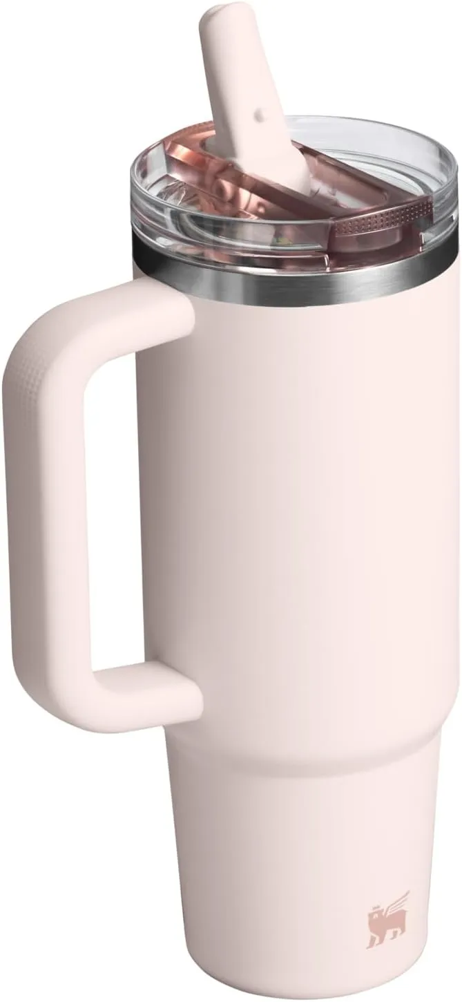 Stanley Quencher ProTour Flip Straw Tumbler with Leakproof Lid 30 oz | Built-In Straw & Handle | Cupholder Compatible for Travel | Insulated Stainless Steel Cup | BPA-Free | Rose Quartz