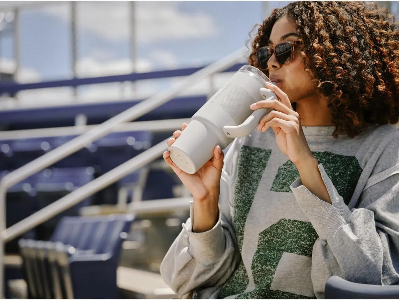 Stanley Quencher ProTour Flip Straw Tumbler with Leakproof Lid 30 oz | Built-In Straw and Handle | Cup Holder Compatible for Travel | Insulated Stainless Steel Cup | BPA-Free | Azure Fade