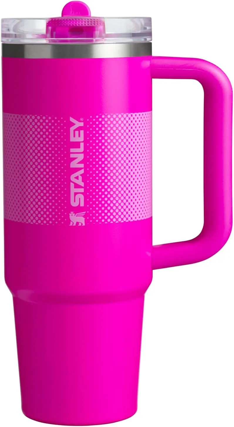 Stanley Quencher ProTour Flip Straw Tumbler with Leakproof Lid 30 oz | Built-In Straw and Handle | Cup Holder Compatible for Travel | Insulated Stainless Steel Cup | BPA-Free | Vivid Violet Fade