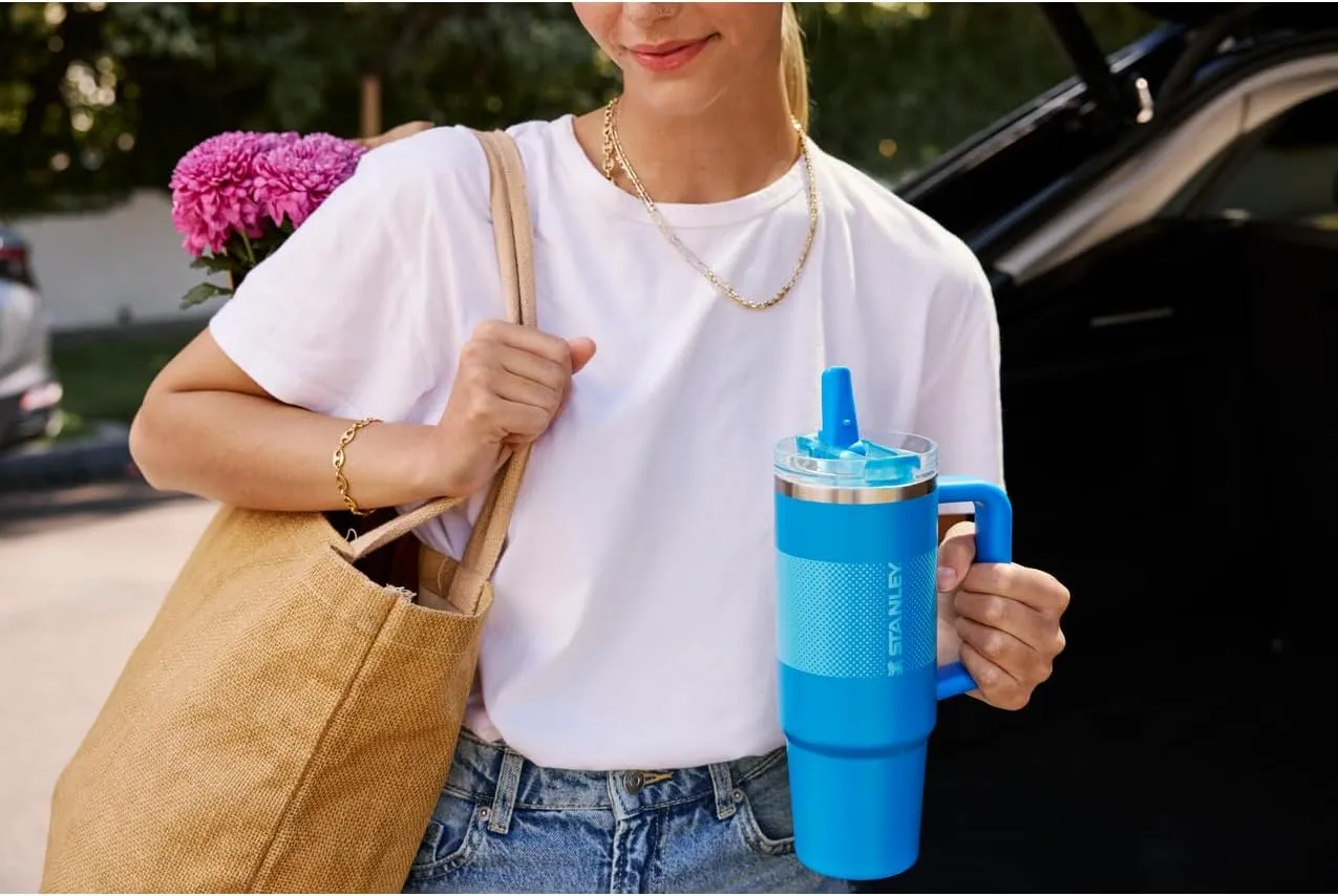 Stanley Quencher ProTour Flip Straw Tumbler with Leakproof Lid 30 oz | Built-In Straw and Handle | Cup Holder Compatible for Travel | Insulated Stainless Steel Cup | BPA-Free | Vivid Violet Fade