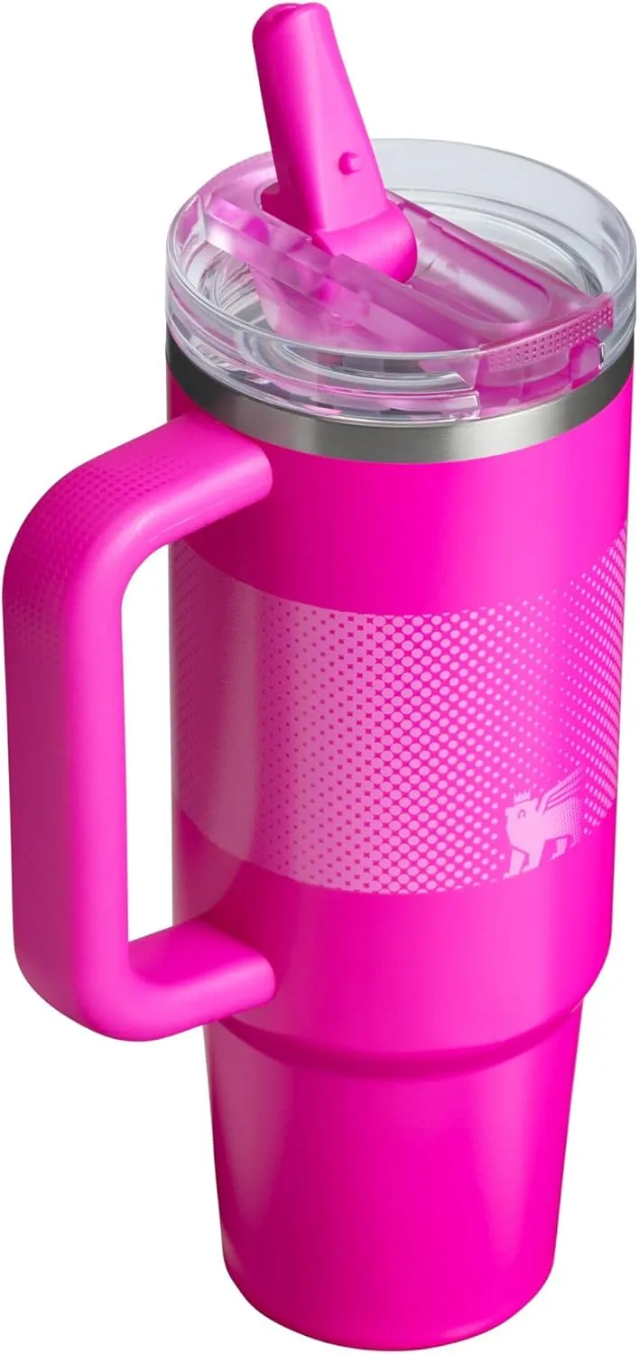 Stanley Quencher ProTour Flip Straw Tumbler with Leakproof Lid 30 oz | Built-In Straw and Handle | Cup Holder Compatible for Travel | Insulated Stainless Steel Cup | BPA-Free | Vivid Violet Fade