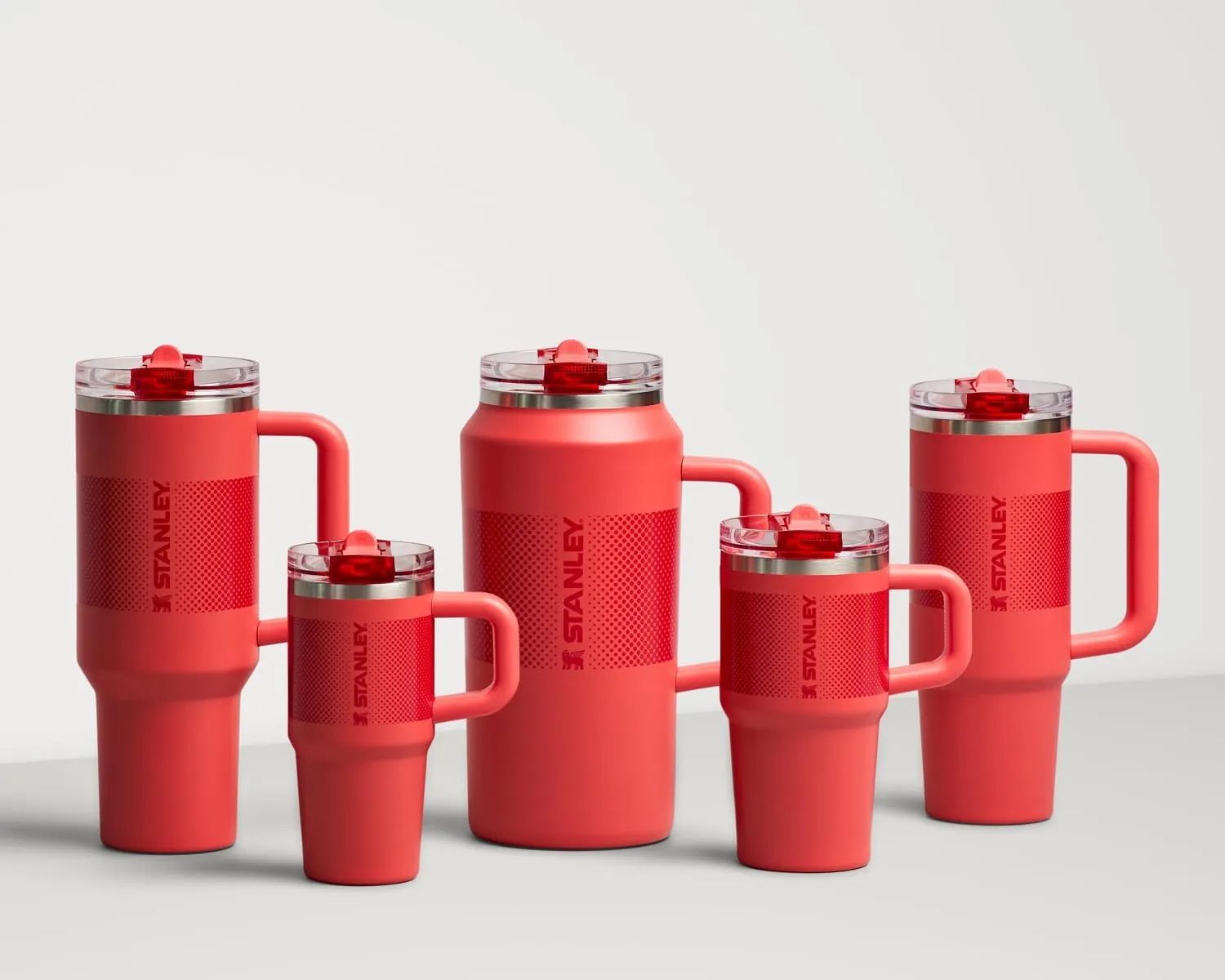 Stanley Quencher ProTour Flip Straw Tumbler with Leakproof Lid 40 oz | Built-In Straw and Handle | Cup Holder Compatible for Travel | Insulated Stainless Steel Cup | BPA-Free | Hot Coral Fade