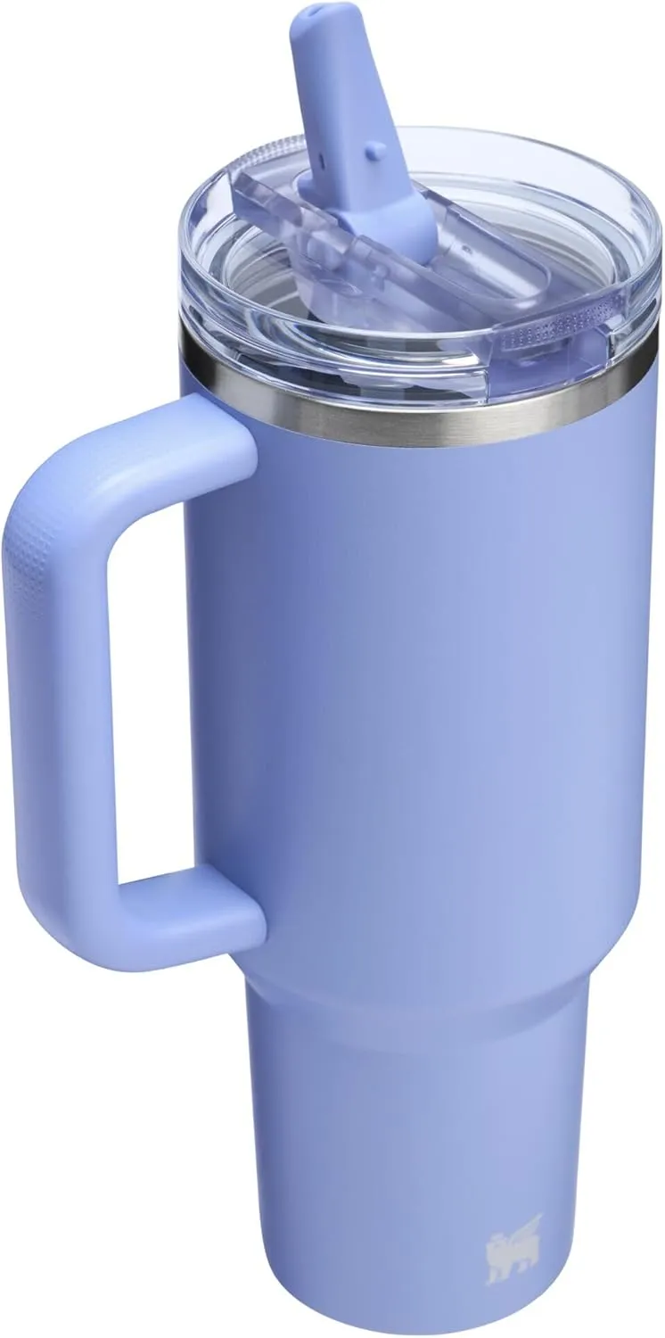 Stanley Quencher ProTour Flip Straw Tumbler with Leakproof Lid 40 oz | Built-In Straw and Handle | Cup Holder Compatible for Travel | Insulated Stainless Steel Cup | BPA-Free | Hydrangea