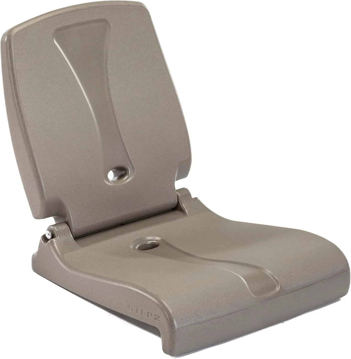 Step2 Folding Flip Seat, Lightweight Portable Outdoor Chair for Poolside, Camping, Beach, Boats, Tailgates, Durable Ground Chair with Back Support for Adults, Brown