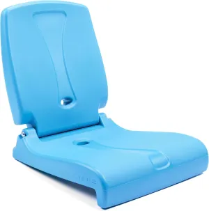 Step2 Folding Flip Seat, Lightweight Portable Outdoor Chair for Poolside, Camping, Beach, Boats, Tailgates, Durable Ground Chair with Back Support for Adults, Capri Blue