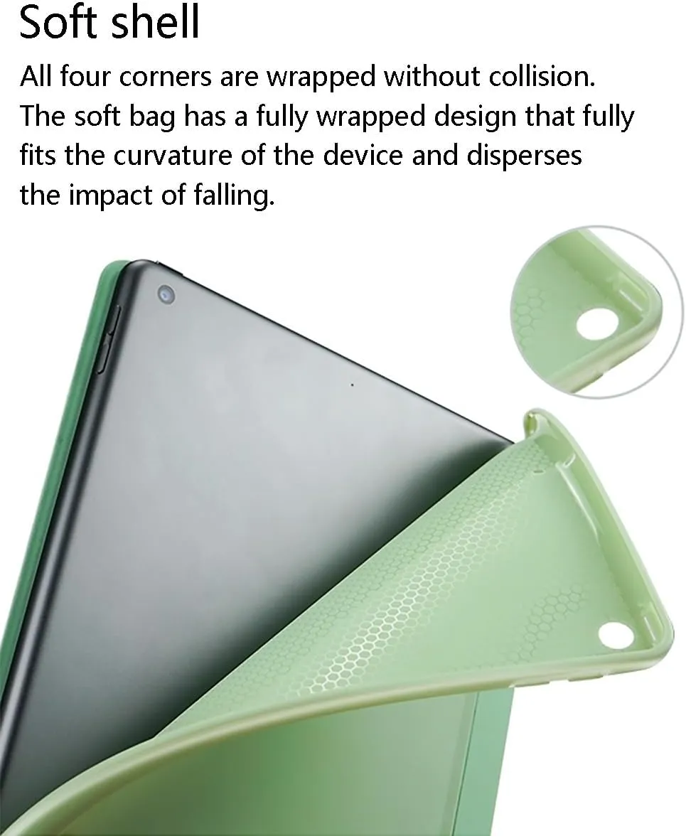 Tablet PC case Smart Tablet Cover Case Compatible with Oppo Pad Air 10.3 inch,Tri-Fold Slim Tablet Case Shockproof Honeycomb TPU Case with Rugged Stand Auto Wake/Sleep Tablet PC Cover(Dark Green)