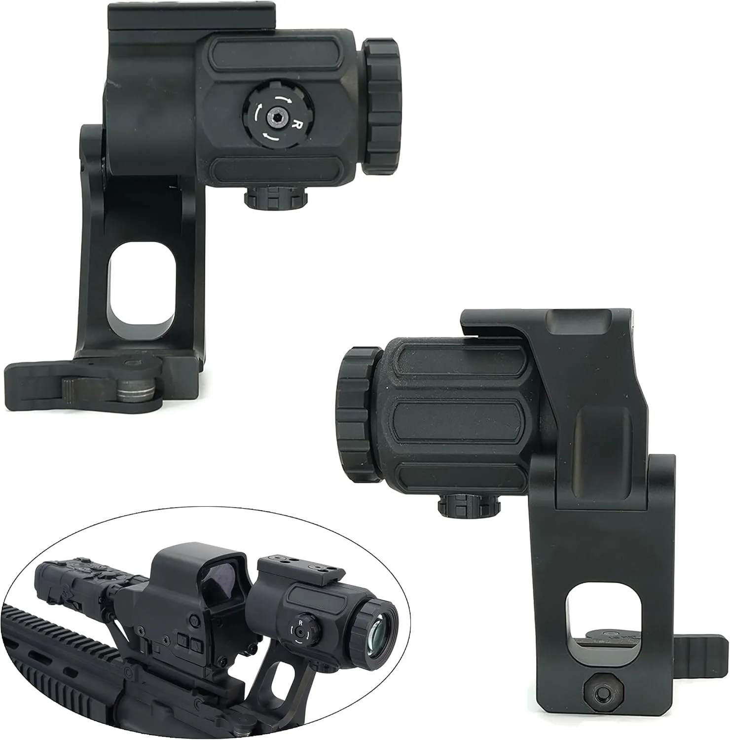 Tactical G33/G43 3X Magnifier with FTC QD Mount Combo，2.26"/2.91" Optical Centerline Height，Quick Release & Flip-to-Center (FTC) Mechanism，CNC Aluminum