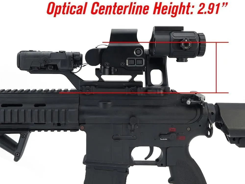 Tactical G33/G43 3X Magnifier with FTC QD Mount Combo，2.26"/2.91" Optical Centerline Height，Quick Release & Flip-to-Center (FTC) Mechanism，CNC Aluminum
