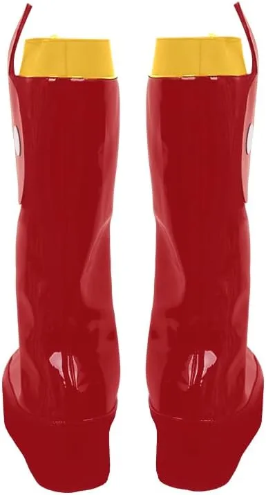 Taiture Adult Monkey Shoes Cosplay Egghead Island Boot Black Red Pink Yellow Leather Mid-heel Shoes Halloween Party Suit Men