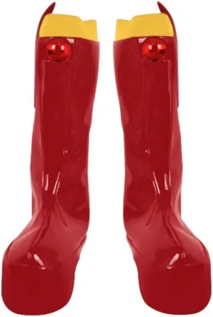 Taiture Adult Monkey Shoes Cosplay Egghead Island Boot Black Red Pink Yellow Leather Mid-heel Shoes Halloween Party Suit Men