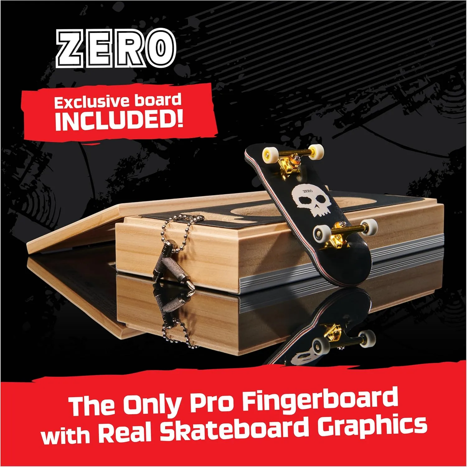 TECH DECK, Zero Pro Series Finger Board with Storage Display, Built for Pros; Authentic Mini Skateboards, Kids Toys for Ages 6 and up