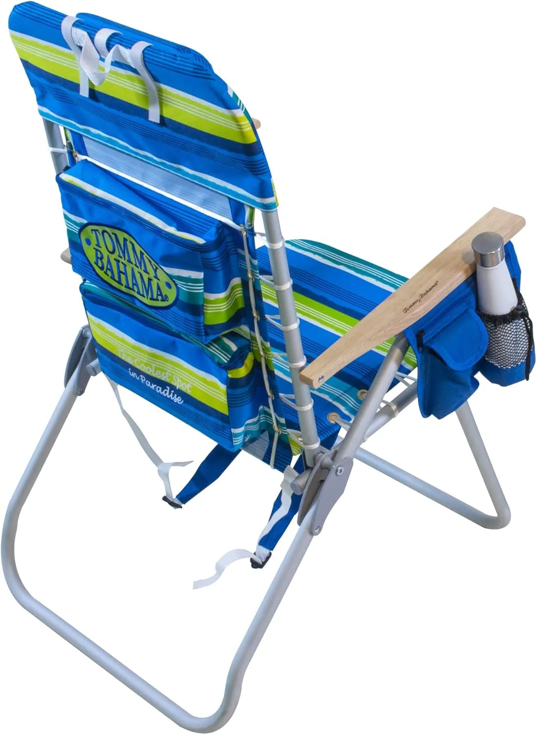 Tommy Bahama 2-Pack Hi-Boy 17" Seat Height 4-Position Lace-Up Suspension Folding Backpack Beach Chair