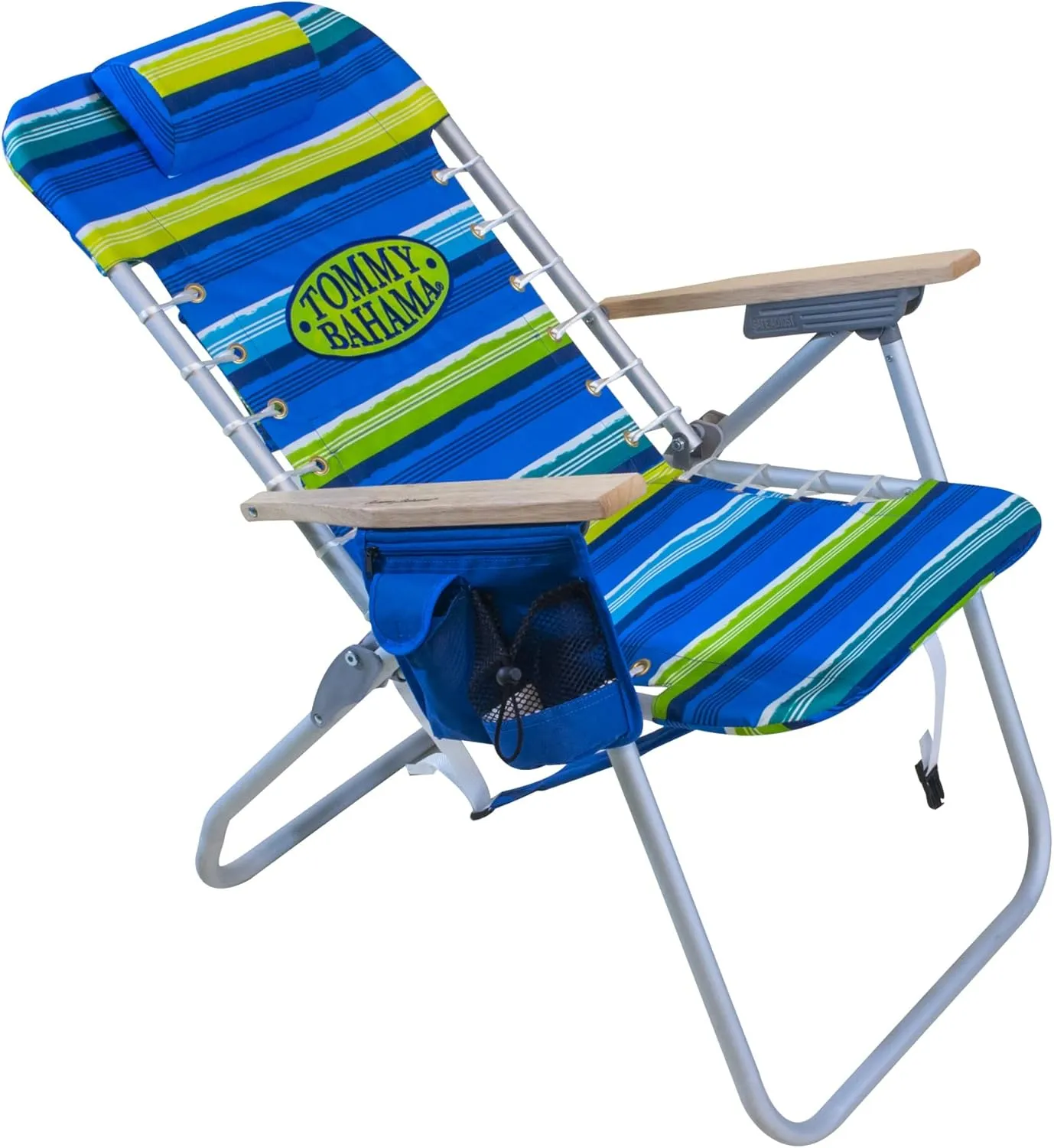 Tommy Bahama 2-Pack Hi-Boy 17" Seat Height 4-Position Lace-Up Suspension Folding Backpack Beach Chair