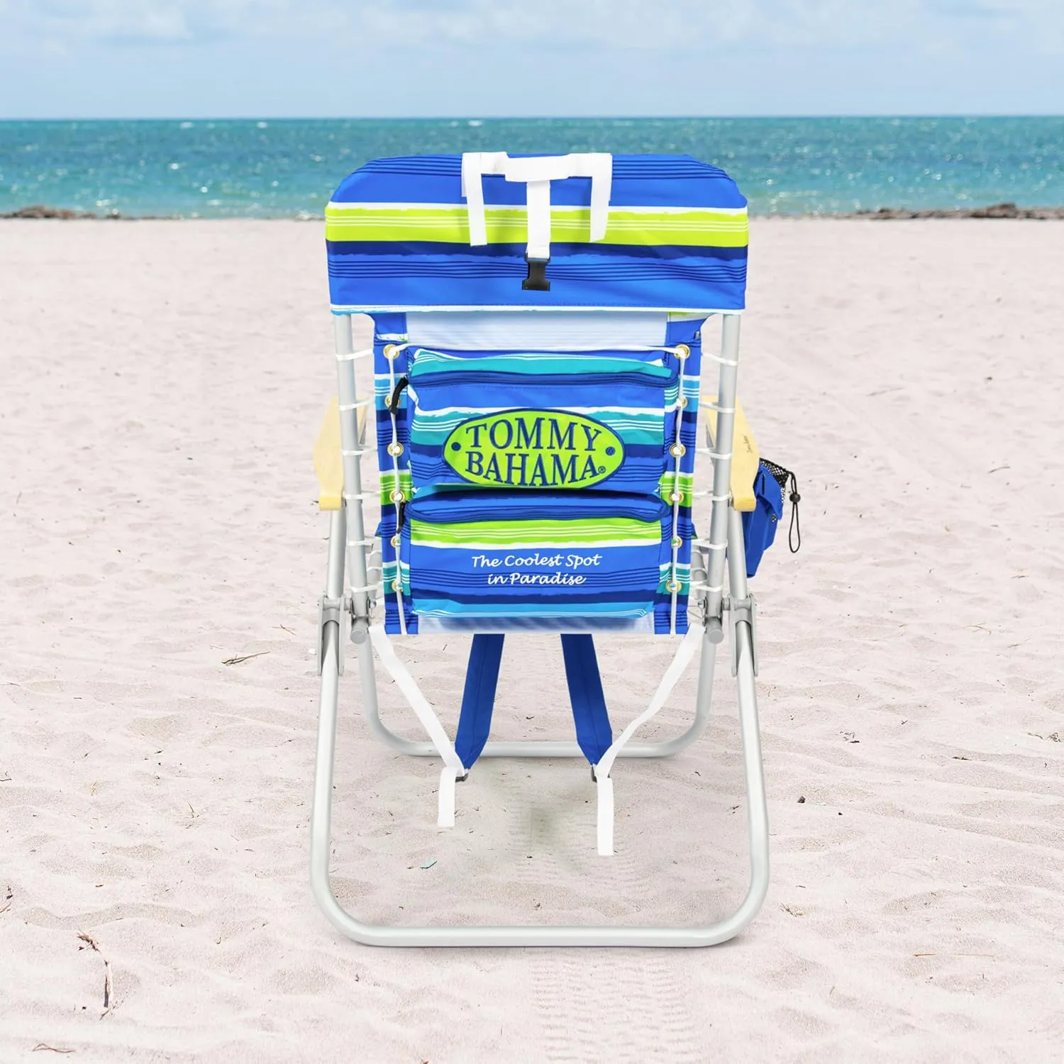 Tommy Bahama 2-Pack Hi-Boy 17" Seat Height 4-Position Lace-Up Suspension Folding Backpack Beach Chair