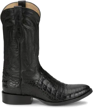 Tony Lama Mens Tremaine 12 Inch Round Toe Dress Boots Mid Calf - Black