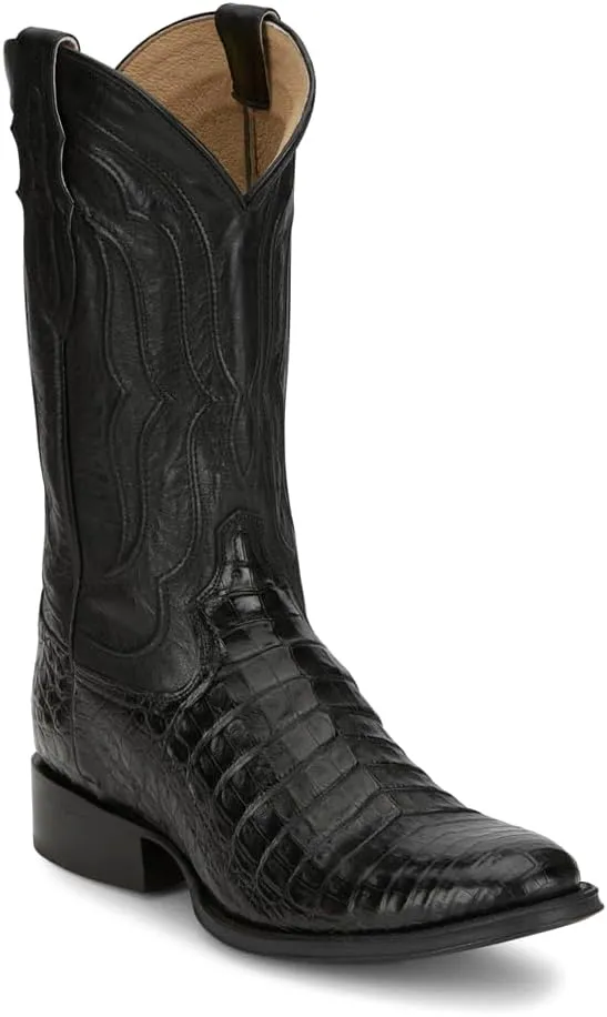 Tony Lama Mens Tremaine 12 Inch Round Toe Dress Boots Mid Calf - Black