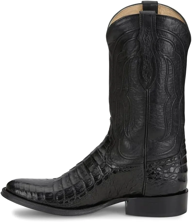 Tony Lama Mens Tremaine 12 Inch Round Toe Dress Boots Mid Calf - Black