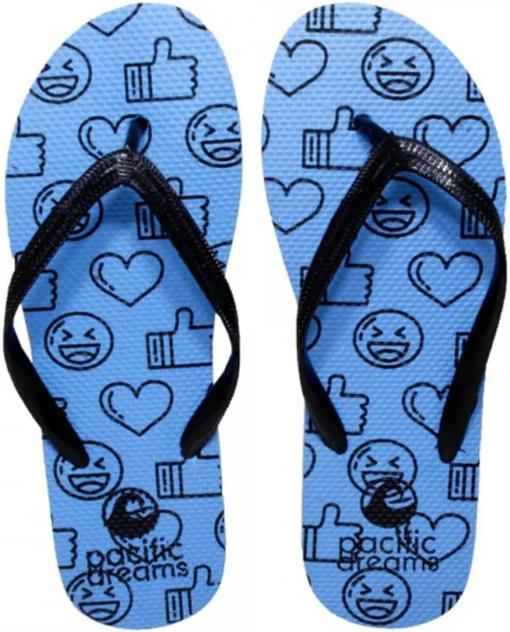 Trendy Hashtag Heart Social Media Flip Flops Thong Sandal Slipper