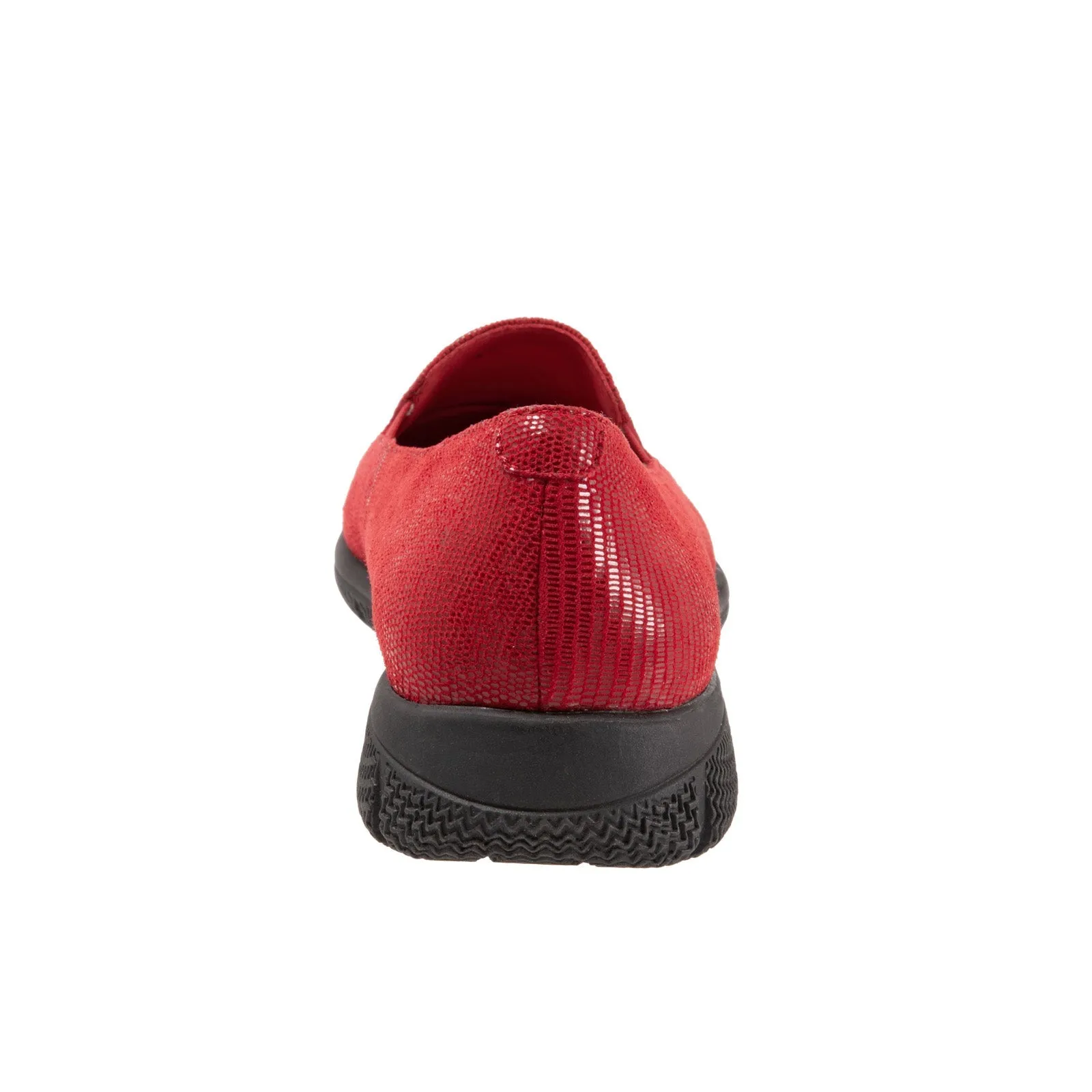 Trotters Universal T2110-623 Womens Red Narrow Leather Loafer Flats Shoes