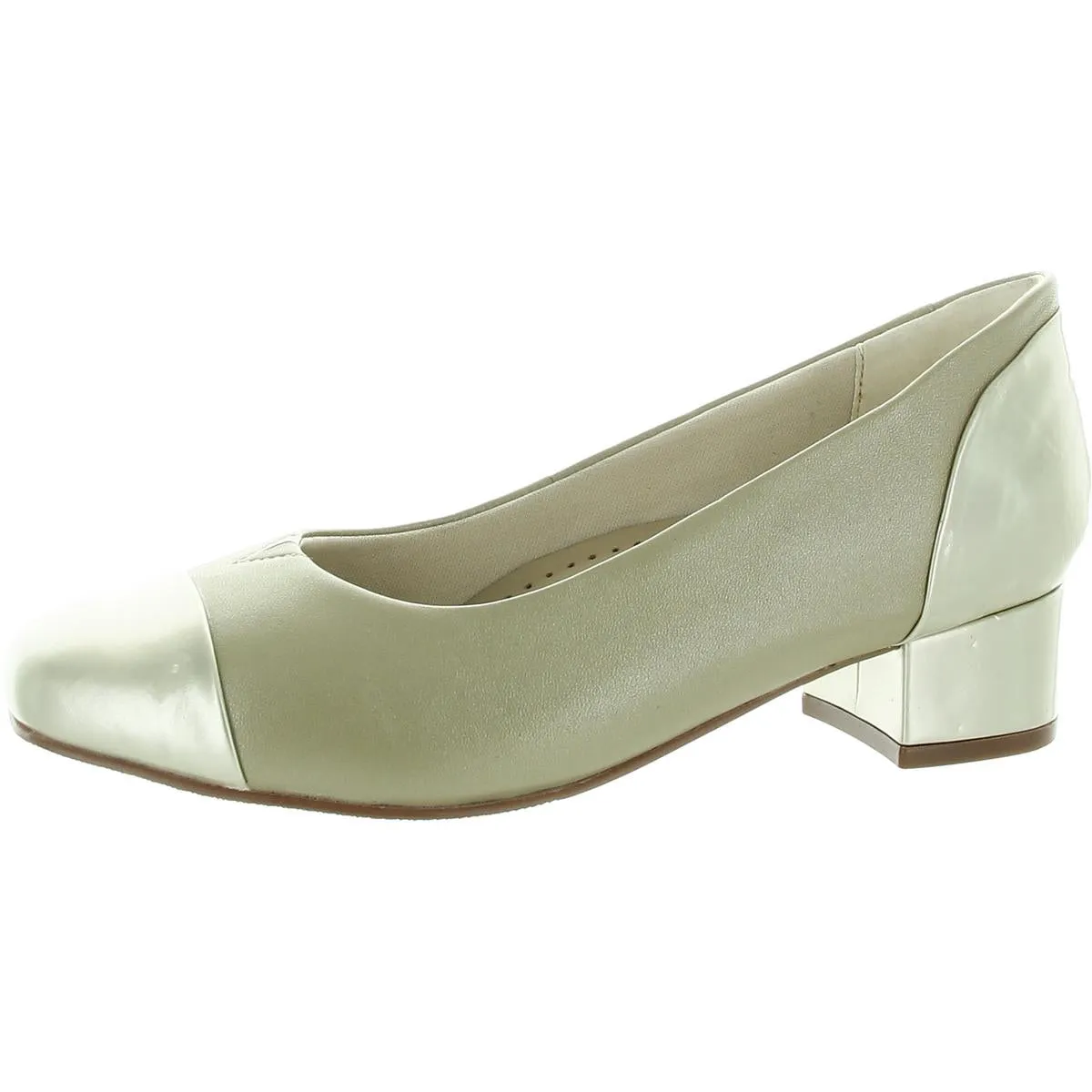 Trotters Womens Daisy Leather Patent Loafer Heels