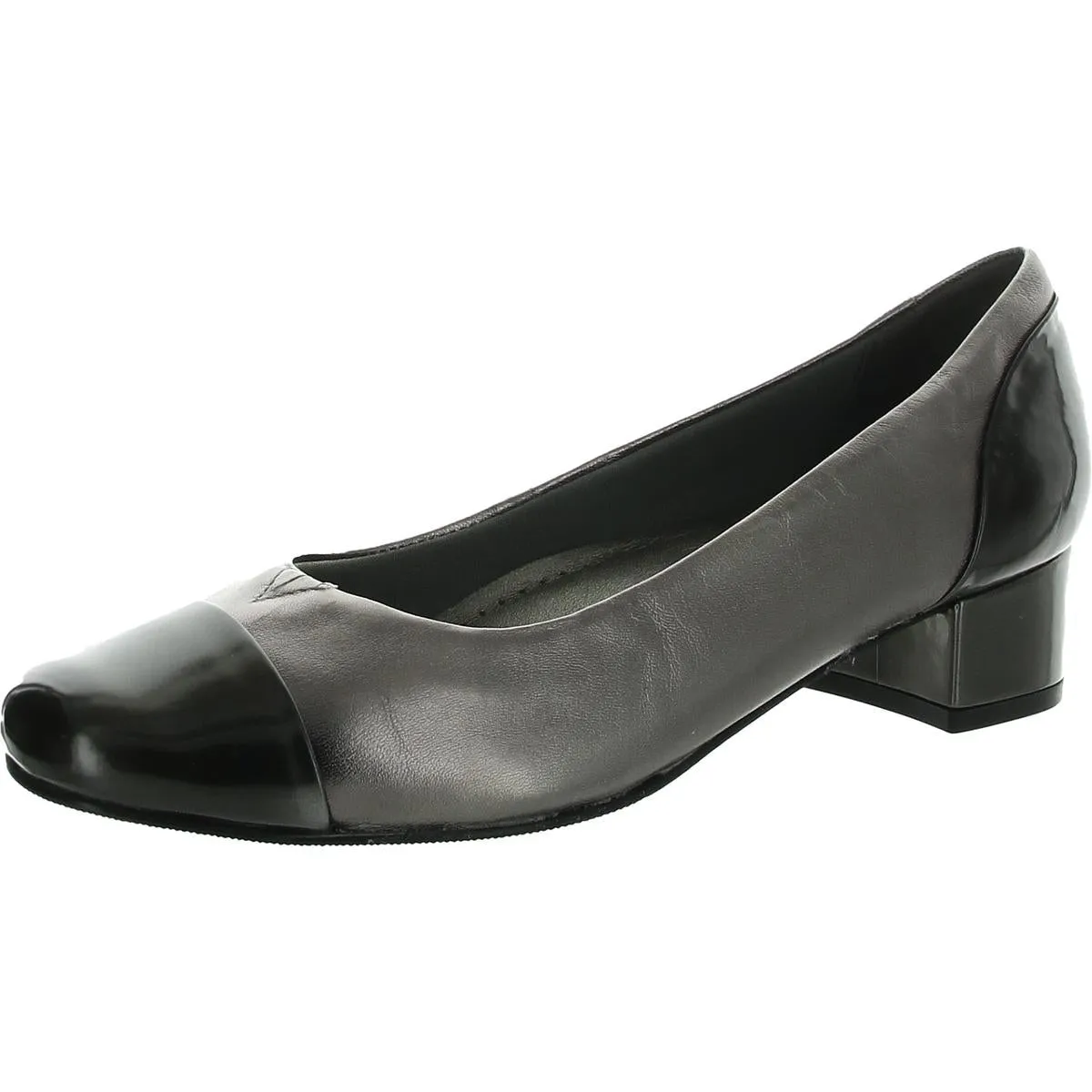Trotters Womens Daisy Leather Patent Loafer Heels