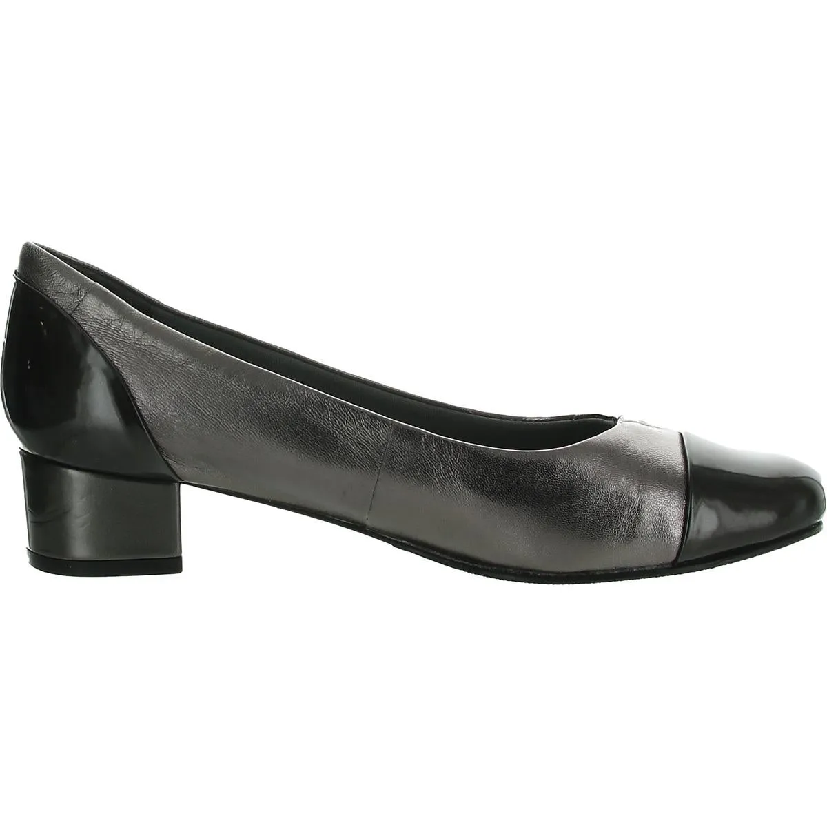 Trotters Womens Daisy Leather Patent Loafer Heels