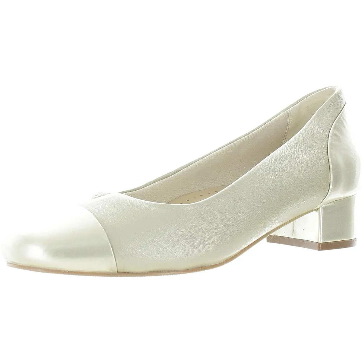 Trotters Womens Daisy Leather Patent Loafer Heels