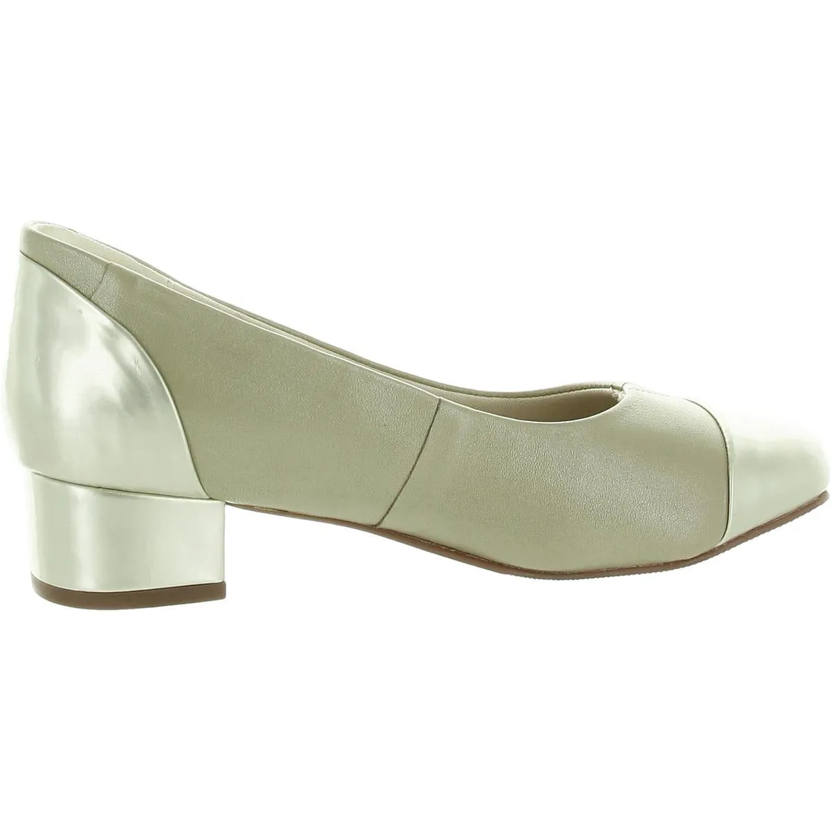 Trotters Womens Daisy Leather Patent Loafer Heels