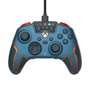 Turtle Beach Recon Cloud Wired Game Controller with Bluetooth for Xbox Series X|S, Xbox One, Windows, Android Mobile Devices – Remappable Buttons, Audio Enhancements, Superhuman Hearing – Blue Magma