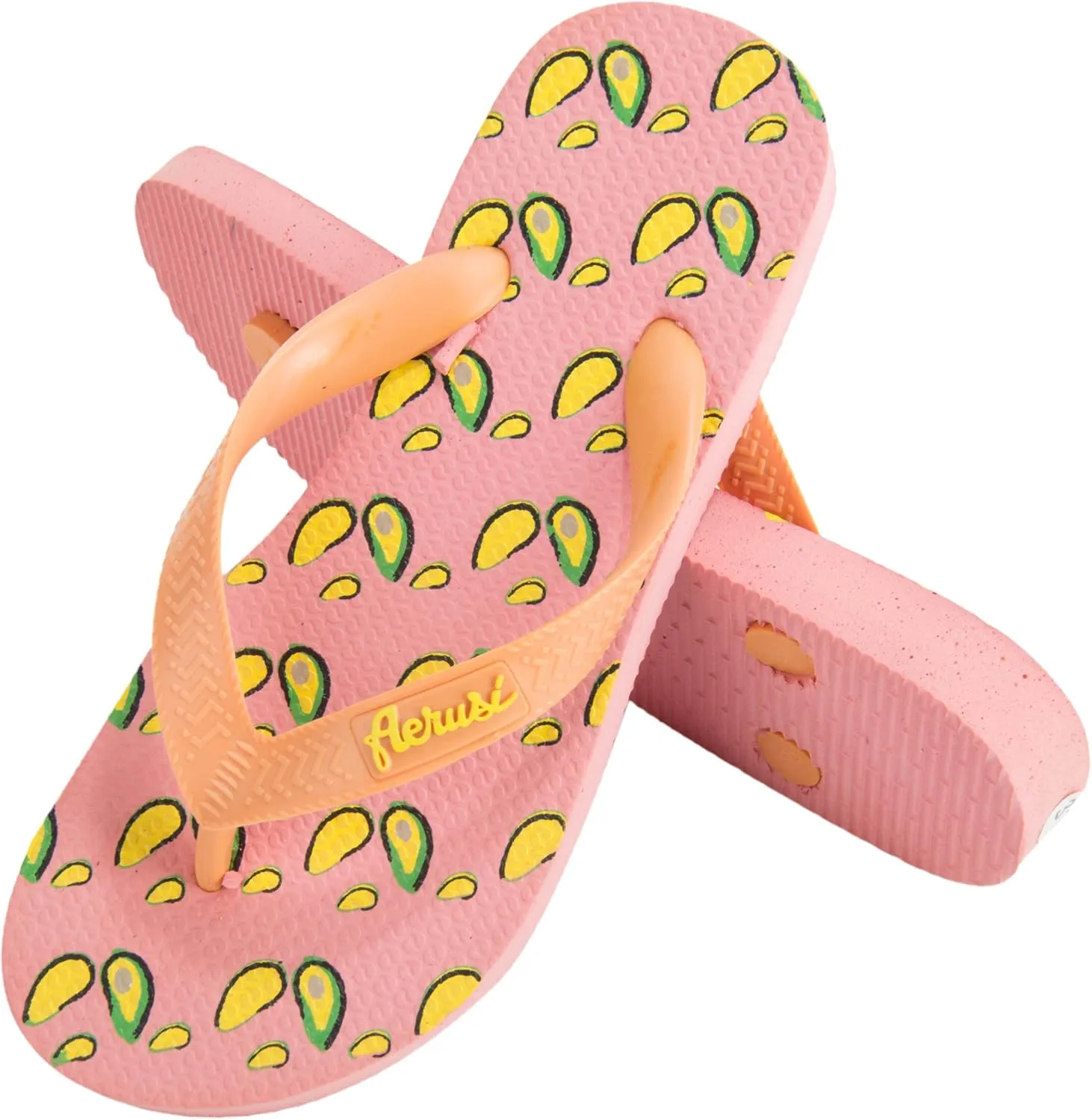 Unique Fun Design, Comfortable-Durable, Large and Medium Sized, Flip Flop Sandals for Home, Outdoor-Beach Party Unisex Footwear