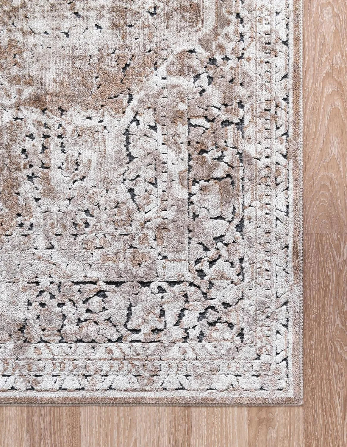 Unique Loom Chateau Collection Area Rug - Roosevelt (2' 2" x 6' 9" Runner, Khaki/ Beige)