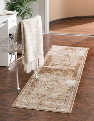 Unique Loom Chateau Collection Area Rug - Roosevelt (2' 2" x 6' 9" Runner, Khaki/ Beige)