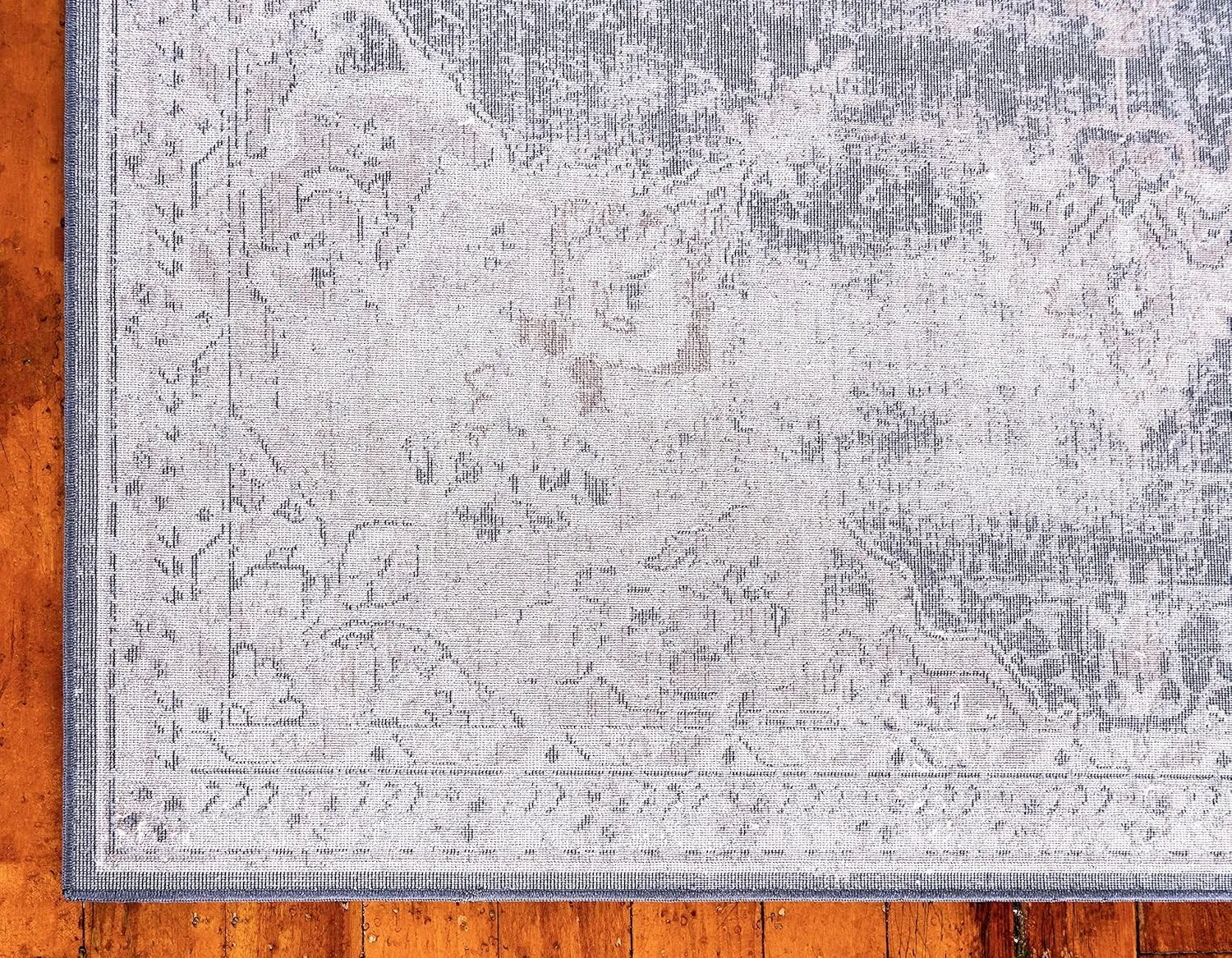 Unique Loom Chateau Collection Area Rug - Roosevelt (8' x 10' Rectangle, Dark Blue/ Beige)