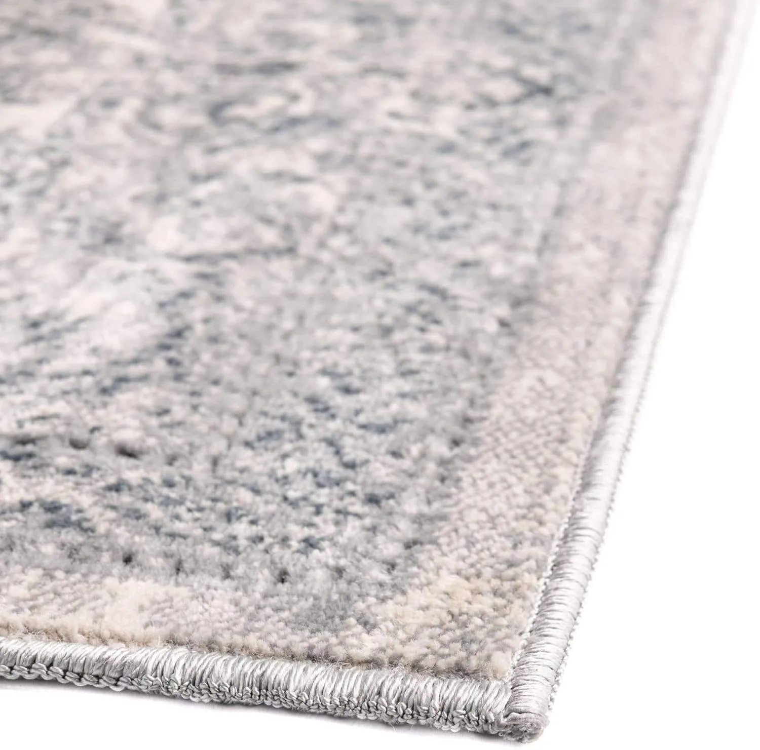 Unique Loom Chateau Collection Area Rug - Wilson (2' 2" x 6' 9" Runner, Dark Blue/ Gray)