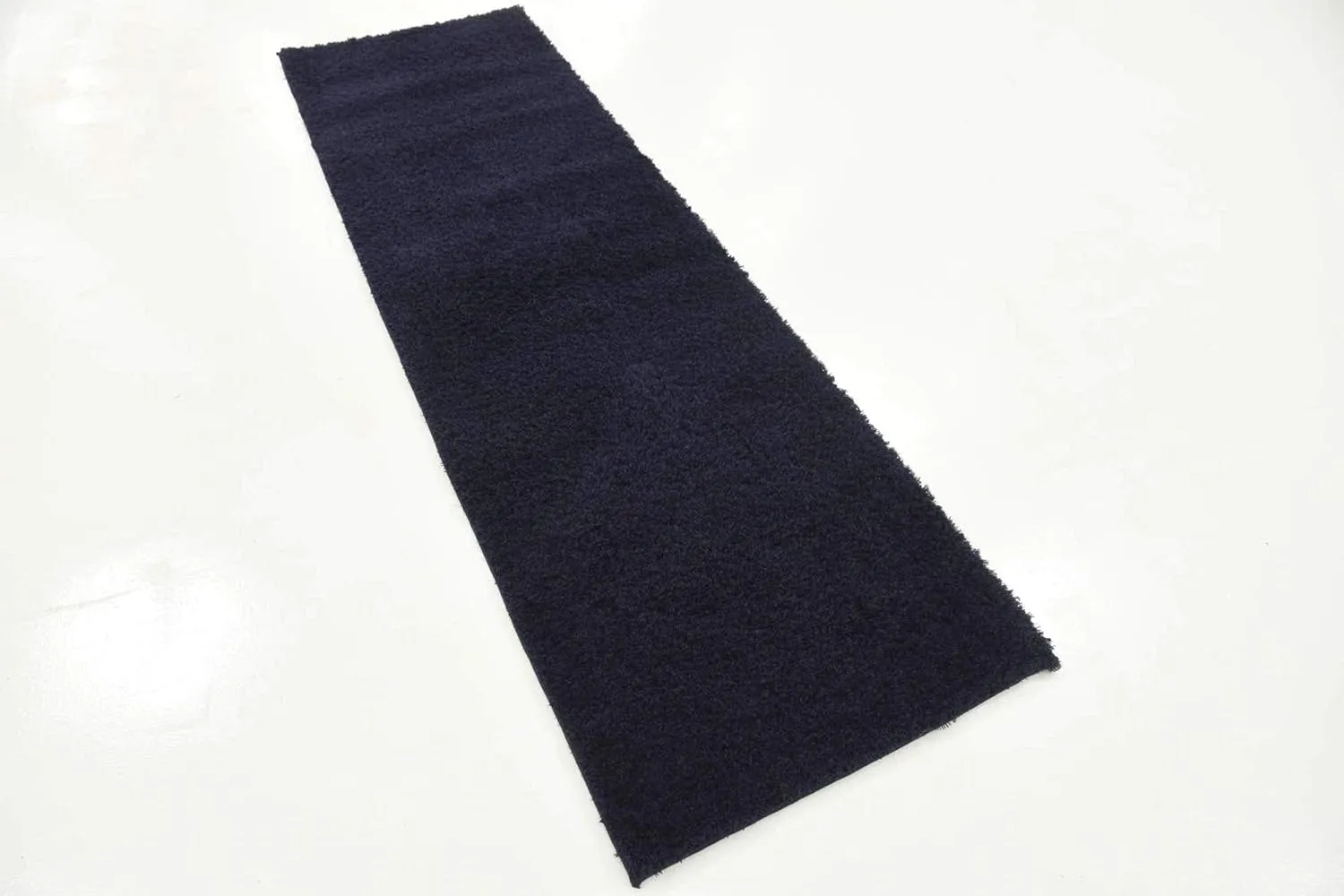 Unique Loom Studio Solid Shag Collection Urban Modern Super Soft & Plush Area Rug, 2 ft x 6 ft 7 in, Midnight Blue