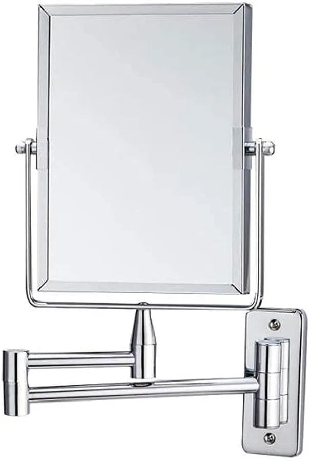 Vanity Mirror, Makeup Mirror Vanity Mirror Bathroom Wall Mount Mirror,Rectangle Folding Vanity Mirror Enlarge Double-Sided HD Makeup Mirror for Bathroom Hotels Cosmetic Mirror Mirr